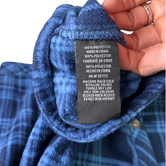 O'Neill Shirt Boys XL Navy Blue Super Fleece Snap Front Standard Fit Outdoorsy - Picture 10 of 11